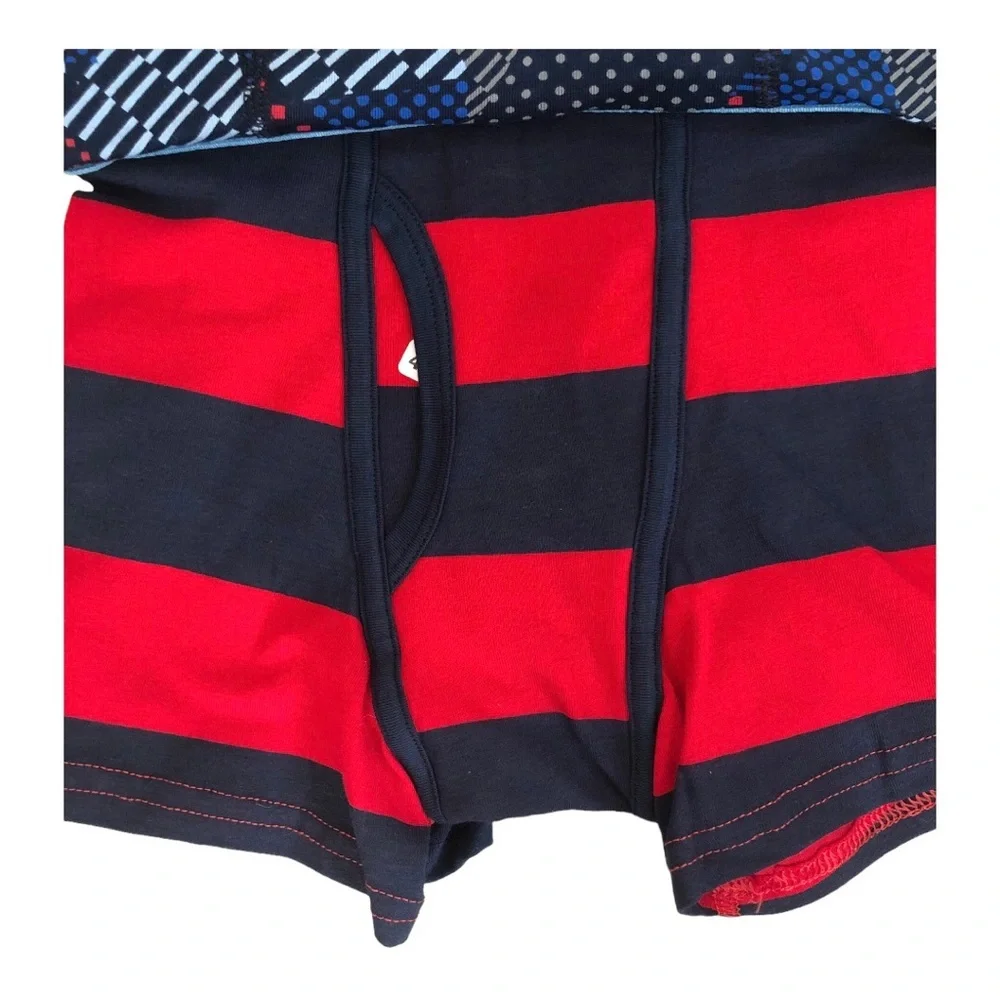 3pack Red & blue mix boys cotton elastic waistband Boxer Briefs size small (6-7)